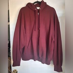 H&M Maroon Hoodie with Drawstring